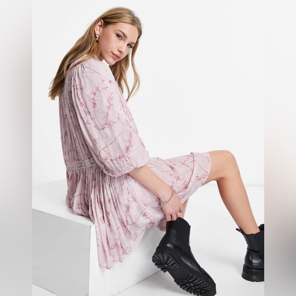 ALLSAINTS Isobella Freya Dress in Mink Pink - Picture 2 of 11